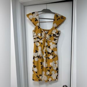 Temperley London Yellow Floral Mini Dress